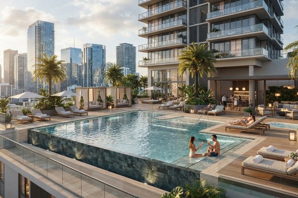 Luxury swimming pool amenity Vertex Autograph Tellapur Hyderabad